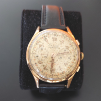 77T. Antique cadola jumbo chronograph men's watch 37.5Mm defective dial, working mechanism