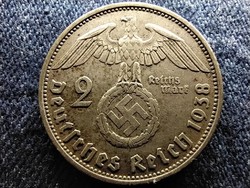 Németország Horogkeresztes .625 ezüst 2 birodalmi márka 1938 A (id77061)