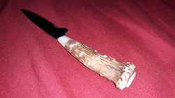 Retro Balaton hiking souvenir plastic antler-handled pioneer knife without case, condition according to the pictures