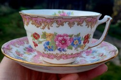 Csoda szép virágis rozsás Old Royal teás/kávés csésze