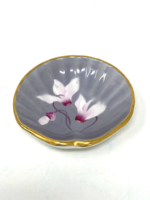 Shell-shaped flamingo floral marked porcelain small bowl, bowl, ring holder cz