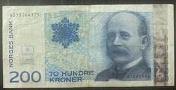 Norvégia 200 korona bankjegy (1994)