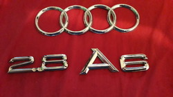 Complete factory silver-plated plastic audi a 6 rear car sign, excellent condition according to the pictures