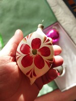 Christmas tree decoration, drop-shaped, hand-painted