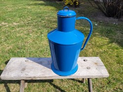 Régi vintage zománcos kék zománcozott vas kanna  dekoráció vizes kanna vizeskanna