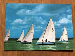 Lake Balaton - sailboats, ships postcard