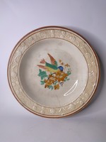 Old nowotny altrohlau marked hard ceramic painted folk wall plate