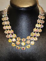 Beautiful exclusive aurora borealis 3 row necklaces