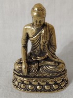 Miniature brass Buddha statue