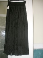 Silk, hosszú fekete légies selyemtartalmú szoknya