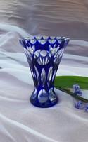 Rattenberg hántolt kétrétegű kristály váza