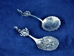 Nice, antique, silver spoons, Holland, ca. 1890!!!