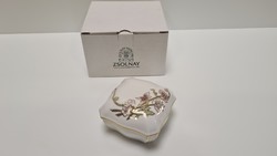 Zsolnay Tavasz mintás kis Bonbonier 7,5 cm x 7,5 cm + Doboz