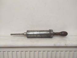 Antique medical tool hospital tool enema pewter syringe l size 844 7054