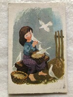 Old picture postcard - drawing by Zsuzsa Demjén -6.