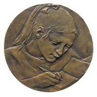 Benedek Nagy: writer girl plaque
