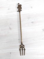 Zeus fork, ornament, fireplace stick squirrel copper, bronze
