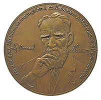 Mihály Fritz: George Bernard Shaw - Nobel Prize-winning author plaque