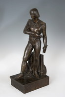 Bronz szobor - középkori figura