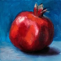 Pomegranate - small oil painting