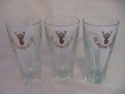 Hubertus glasses with gold decor, Italy