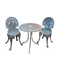 Türkizkék kerti bútor szett- 2 szék + asztal -