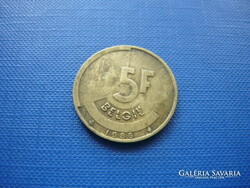 Belgium 5 francs 1986 belgie!