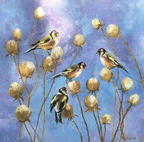 Resting birds- new contemporary painting-