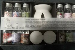 Fragrance oil set with candle