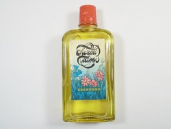 Régi parfümös parfüm kölni üveg palack Mezei Virág felirattal Nemzeti Illatszer szovjet-orosz