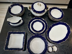 Pompadour 1. Zsolnay dinner set for 6 (26 pieces, complete.) Marked, flawless, original!