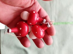 Mushroom-shaped Christmas tree decoration 3 pieces in one
