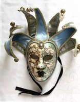 Velencei karneváli maszk, eredeti, kézzel készült művészmunka