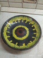 Applied art glazed wall plate for sale!