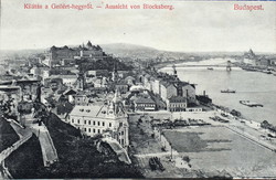 Budapest - view from the Gellért Hill divald detailed good photo postcard