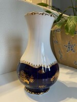 Zsolnay kék Pompadour I.váza + hamutartó