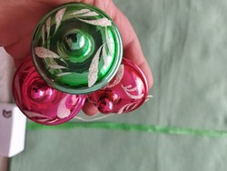 Karácsonyfadísz búgócsiga 2 db rózsaszín, 1 db zöld