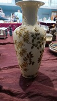 Zsolnay váza viràgokkal 28cm aranyozàs
