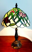 Tiffany Asztali lámpa szecessziós talpon