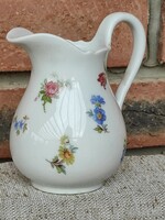 Antik apró virágos pajzspecsétes Zsolnay porcelán tejszínes kancsó