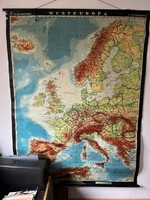 Wall map of Western Europe