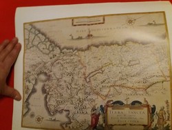 Copies of old a/3 maps, copies of offset antique prints, the Holy Land - Jerusalem, 7 pieces in one
