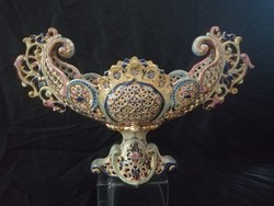 Fischer majolica giant decorative centerpiece