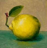 Lemon - small oil painting