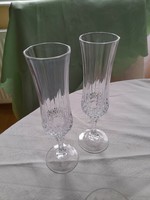 Kristály  pezsgős  pohár párban