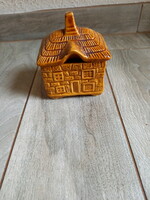 Régi angol cukortartó ház doboz (12,5x10,8x9 cm)