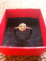 Silver ring with olivine