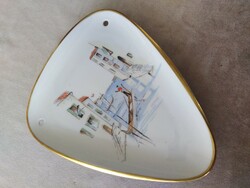Art déco jellegű - asztali, - fali dísz porcelán /Bavaria
