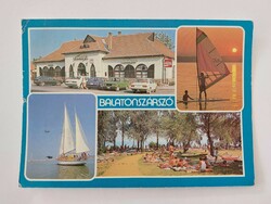 Régi képeslap retro fotó levelezőlap Balatonszárszó strand Véndiófa