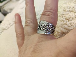 Izraeli ezüst gyűrű csipkemintával (Or paz)